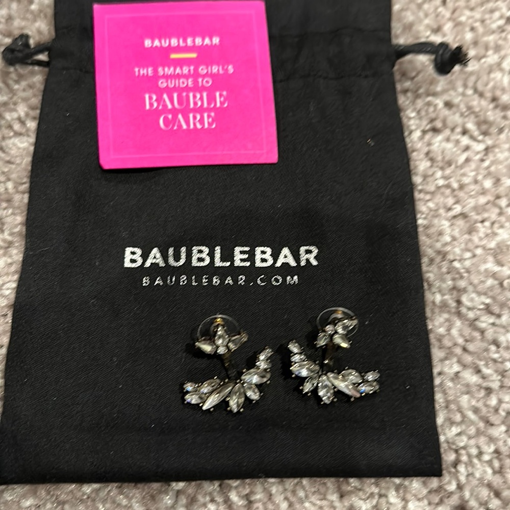 Bauble Bar Contrail Ear Jacket Clear